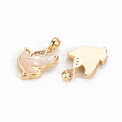Brass Micro Pave Clear Cubic Zirconia Charms&nbsp;KK-S356-292-NF