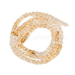 Heated Natural Citrine Beads Strands&nbsp;G-B175-C06-3x3mm