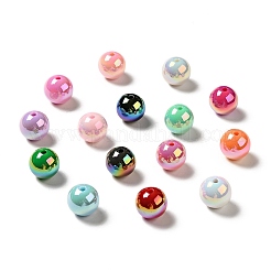 50Pcs UV Plating Rainbow Iridescent Acrylic Beads&nbsp;PACR-FP0001-05