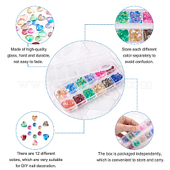 240Pcs 12 Color Transparent Glass Cabochons&nbsp;GGLA-CD0001-10