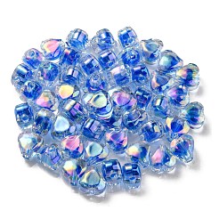 UV Plating Rainbow Iridescent Acrylic Beads&nbsp;OACR-F004-05I