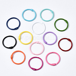 Spray Painted Iron Split Key Rings&nbsp;X-IFIN-T017-01