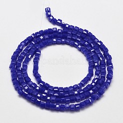 Faceted Cube Glass Beads Strands&nbsp;X-EGLA-J133-C03