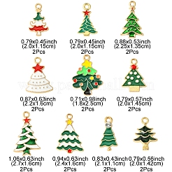 20Pcs 10 Styles Christmas Alloy Enamel Pendants&nbsp;FIND-FS0002-64
