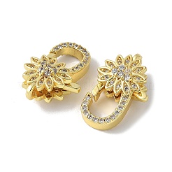 Brass Micro Pave Cubic Zirconia Lobster Claw Clasps&nbsp;KK-F893-05G