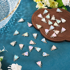 32Pcs 8 Colors Alloy Glass Pendants&nbsp;FIND-TA0008-96
