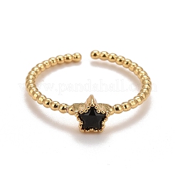 Cubic Zirconia Cuff Rings&nbsp;RJEW-E060-01G-01