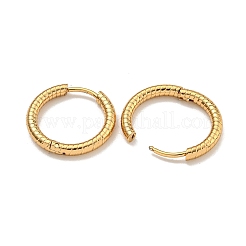PVD Vacuum Plating 202 Stainless Steel Huggie Hoop Earrings with 304 Stainless Steel Pins for Women&nbsp;X-EJEW-H003-02G