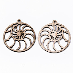 Unfinished Hollow Wood Big Pendants&nbsp;WOOD-N006-137