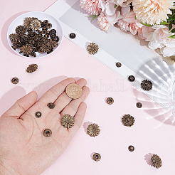 20 Bags Flower Alloy Snap Buttons&nbsp;BUTT-CY0001-36