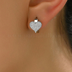 Non-Tarnish Fashionable Classic Heart 201 Stainless Steel Hoop Earrings for Women&nbsp;IK8594