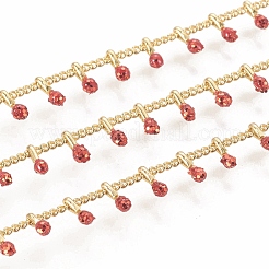 Brass Handmade Beaded Chain&nbsp;CHC-G011-07G-10