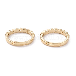 Brass Micro Pave Clear Cubic Zirconia Adjustable Rings&nbsp;RJEW-A002-11G