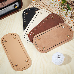 5Pcs 5 Colors Oval PU Leather Knitting Crochet Bags Nail Bottom Shaper Pad&nbsp;PURS-PH0001-21