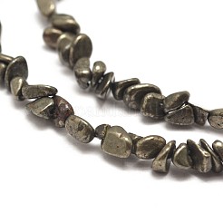 Natural Pyrite Nuggets Beads Strands&nbsp;G-I125-80