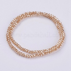 Electroplate Glass Beads Strands&nbsp;GLAA-F077-PL06