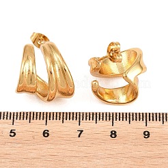 304 Stainless Steel Stud Earrings&nbsp;EJEW-L317-01G-02