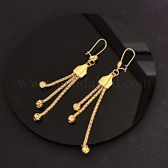 Brass Round Tassel Hoop Earrings&nbsp;SV8907