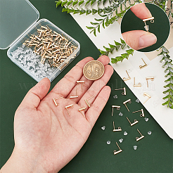 Rectangle 304 Stainless Steel Stud Earring Findings&nbsp;STAS-UN0058-32G