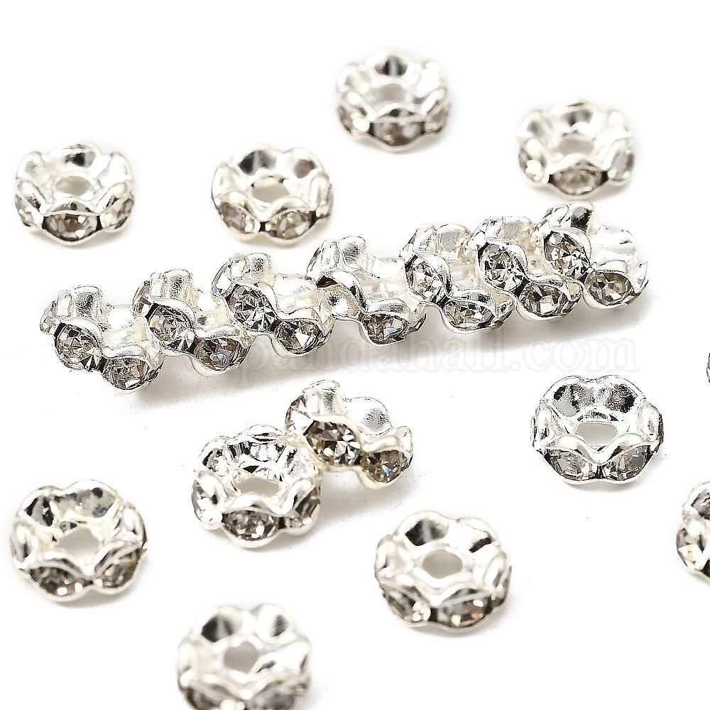 Ten Assorted Crystal Rhinestone Bead Charm Spacers - Sexy Sparkles