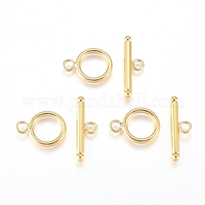 Brass Toggle Clasps&nbsp;KK-L189-23G-1