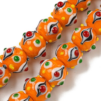 Handmade Lampwork Beads Strands&nbsp;LAMP-N025-05H-1