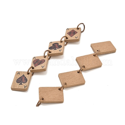 Poplar Wood Pendants&nbsp;FIND-Z048-06-1
