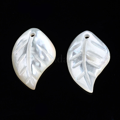 Natural White Shell Pendants&nbsp;SSHEL-S258-100C-1