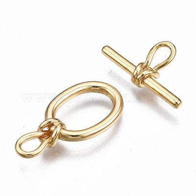 Brass Toggle Clasps&nbsp;KK-T063-98G-NF-1