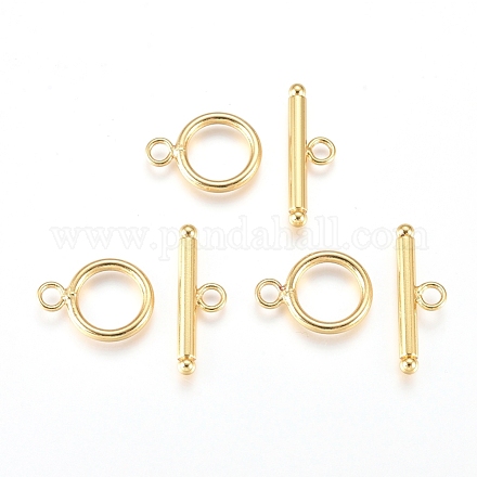 Brass Toggle Clasps&nbsp;KK-L189-23G-1