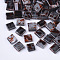 2-Hole Glass Seed Beads, Antique Style, Square, Gray, 5x4.5~5.5x2~2.5mm, Hole: 0.5~0.8mm