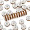 Brass Grade A Rhinestone Spacer Beads, Cadmium Free & Lead Free, Straight Flange, Rondelle, Silver, Topaz, 6mm, Hole: 1mm