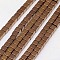 Electroplate Non-magnetic Synthetic Hematite Beads Strands, Cube, Grade A, Copper Plated, 4x4x4mm, Hole: 1mm, about 91pcs/strand, 16 inch