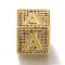 Brass Cubic Zirconia Cube European Beads, Cadmium Free & Nickel Free & Lead Free, Initial Letter A Large Hole Bead, 9.5x9.5x9.5mm, Hole: 6mm