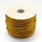 Nylon Satin Rattail Cords, Beading Threads for Bracelet Jewelry Making Chinese Knot Macrame Craft, Dark Goldenrod, 1.0mm, about 76.55 yards(70m)/roll