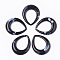 Acrylic Pendants, Imitation Gemstone Style, Teardrop, Black, 53x43.5x8mm, Hole: 26x36mm, about 73pcs/500g