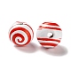 Printed Wood European Beads&nbsp;WOOD-Z002-13A-2