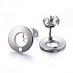 Non-Tarnish 304 Stainless Steel Stud Earring Findings&nbsp;STAS-H472-01P-2