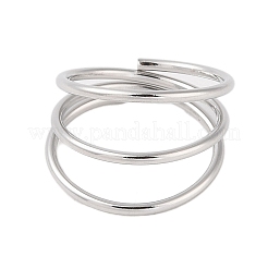 Non-Tarnish 304 Stainless Steel Multi-layer Open Cuff Ring for Women&nbsp;STAS-S125-11P