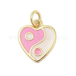 Rack Plating Brass Enamel Charms&nbsp;KK-Z074-09G