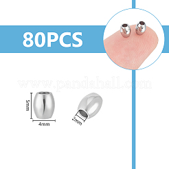 80Pcs 201 Stainless Steel Beads&nbsp;STAS-UN0056-11