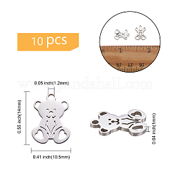 201 Stainless Steel Charms&nbsp;STAS-CJC0007-03