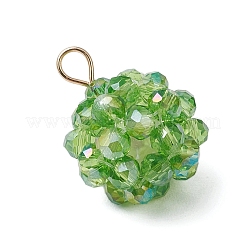 7Pcs 7 Colors Chakra Faceted Glass Pendants&nbsp;PALLOY-JF03653
