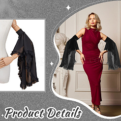Polyester Lace Oversleeve for Women&nbsp;AJEW-WH0596-855B