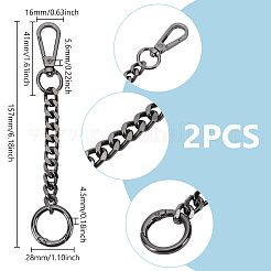2Pcs Iron Curb Chain Bag Extender Chain&nbsp;FIND-UN0007-39