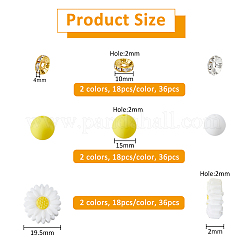 DIY Round & Daisy Silicone Beads Jewelry Making Finding Kit&nbsp;DIY-DC0002-96