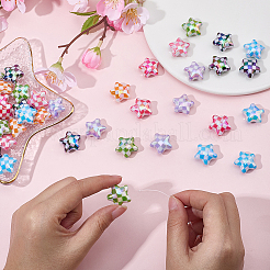 50Pcs UV Plating Opaque Acrylic Beads&nbsp;MACR-SC0002-65