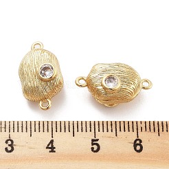 Brass Micro Pave Clear Cubic Zirconia Magnetic Clasps&nbsp;KK-C066-04G
