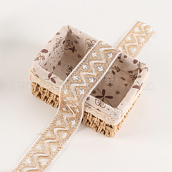 10 Yards Polyester Embroidery Lace Ribbon with Paillette&nbsp;PW-WG94215-03