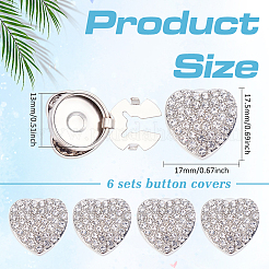6Pcs Zinc Alloy Cufflinks&nbsp;BUTT-ME0001-36A